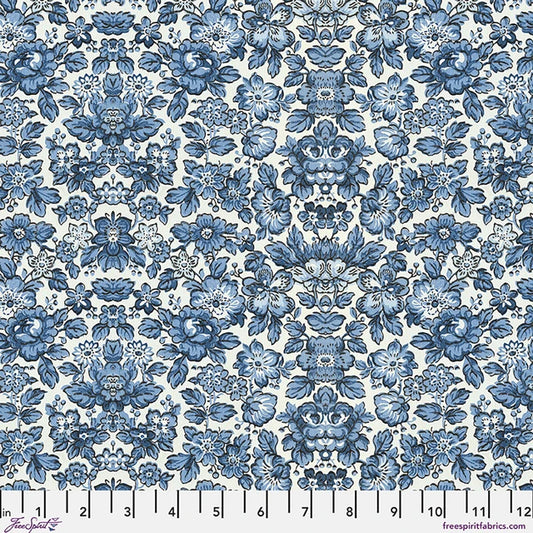Palette Canvas Cloth - Indigo Wallpaper - by Tim Holtz with FreeSpirit Fabrics