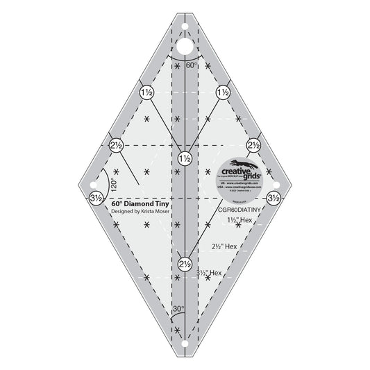 60° Tiny Diamond Ruler - by Krista Moser for Creative Grids®