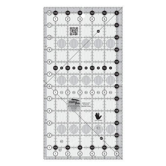 Creative Grids Left Handed Quilt Ruler - 6 1/2" x 12 1/2"