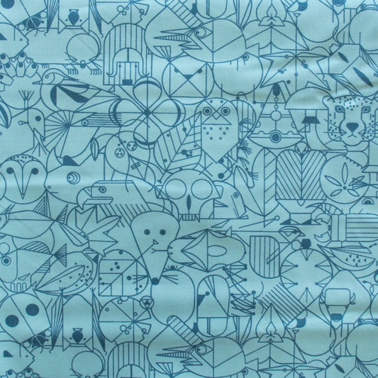 End Papers Vol. 1 - End Papers in Blue Raspberry - by Charley Harper for Birch Fabrics