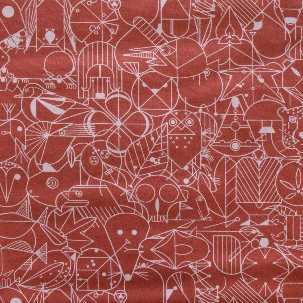 End Papers Vol. 2 - End Papers in Burnt Brick - by Charley Harper for Birch Fabrics