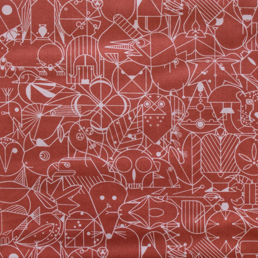 End Papers Vol. 2 - End Papers in Burnt Brick - by Charley Harper for Birch Fabrics