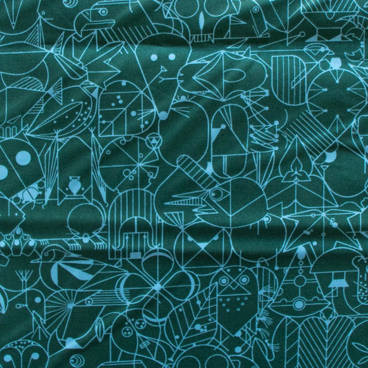 End Papers Vol. 1 - End Papers in Evergreen - by Charley Harper for Birch Fabrics