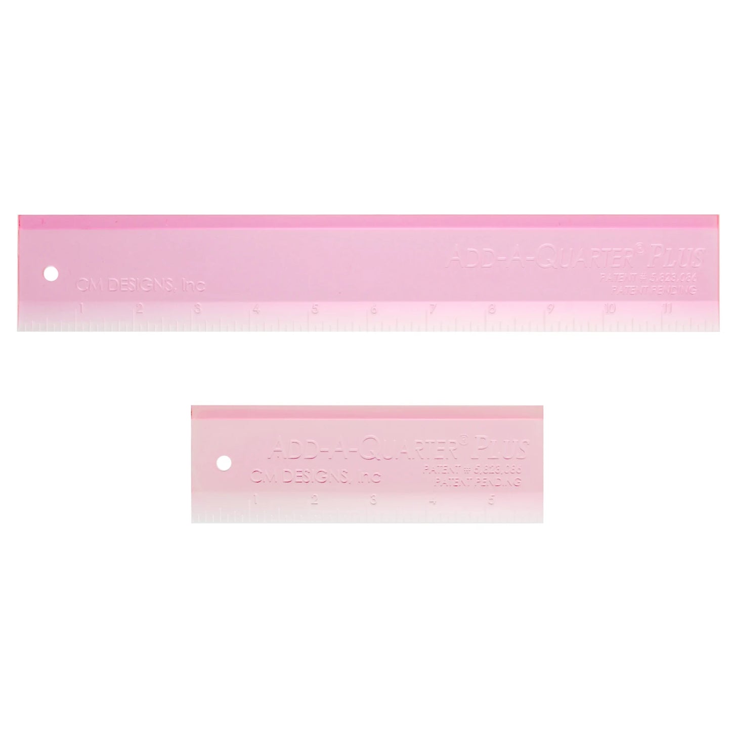 Add-A-Quarter PLUS - 12" & 6" Ruler Bundle in Pink