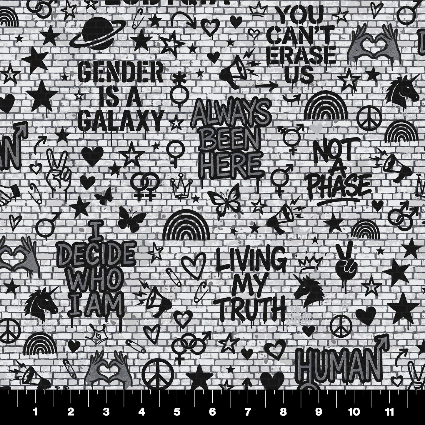 Always Been Here - Can't Erase Us Ghost (Half Yard Cut) - by Mx Domestic
