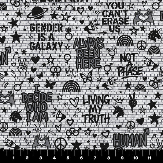 Always Been Here - Can't Erase Us Ghost (Half Yard Cut) - by Mx Domestic