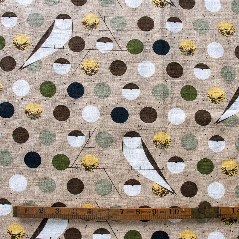 Iconic Vol.2 Barkcloth - Bank Swallow - by Charley Harper with Birch Organic Fabrics