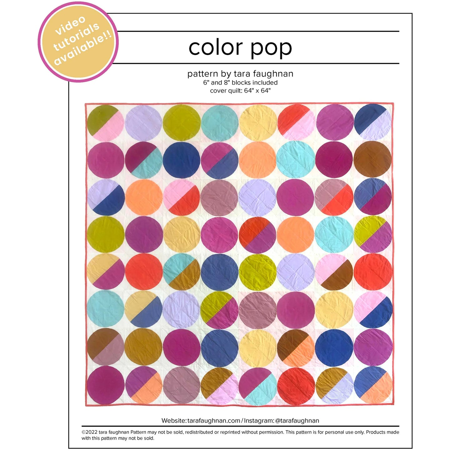 Color Pop Quilt Kit - by Tara Faughnan