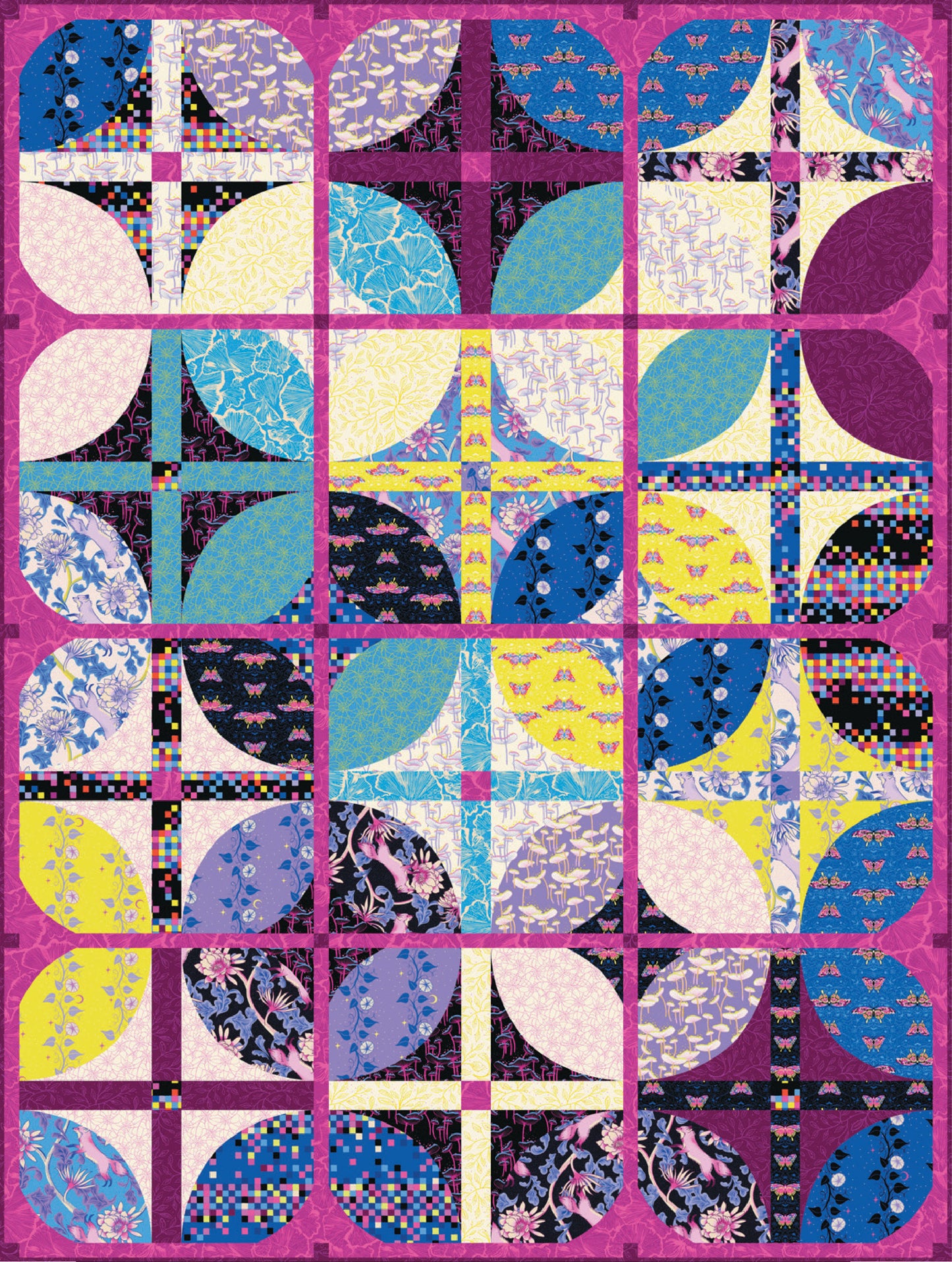 Courtyard Quilt Kit – Featuring Glow Garden by Sarah Watts