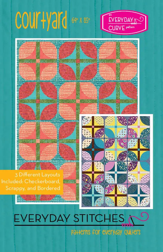 Courtyard Quilt Pattern – Featuring Glow Garden by Sarah Watts