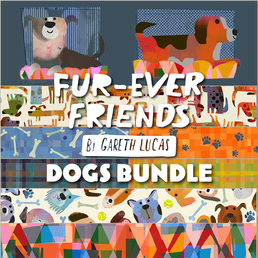 Fur-ever Friends: Dogs Fat Quarter Bundle by Gareth Lucas with Windham Fabrics