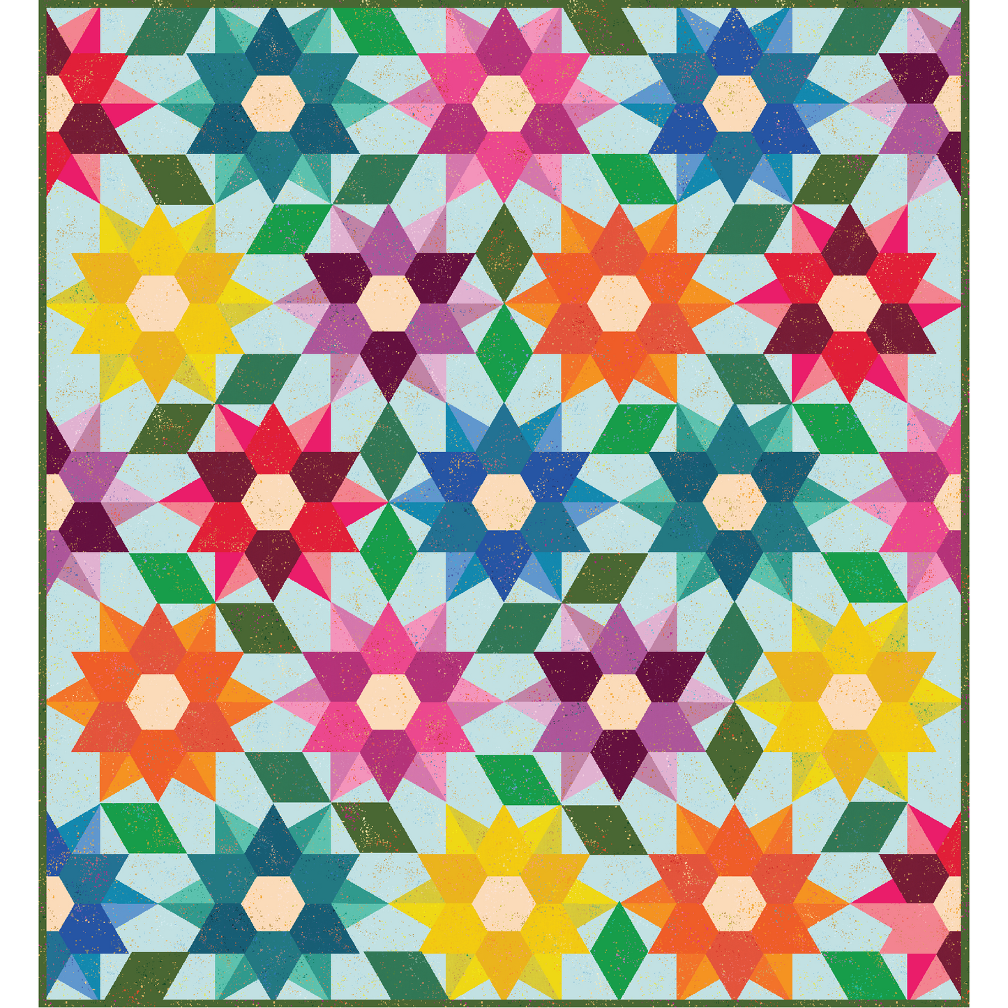 Dancing Dahlias Quilt Kit – Featuring Speckled by Ruby Star Society