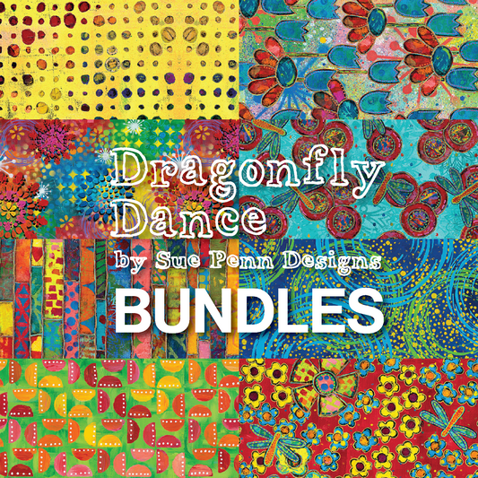 Dragonfly Dance – Fabric Bundle (8 Prints) – by Sue Penn Designs with FreeSpirit Fabrics