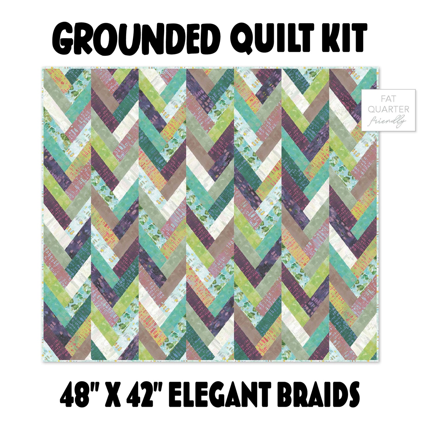 Grounded - Villa Rosa Designs' Elegant Braids 48" X 42" Quilt Kit by Maria Carluccio with Windham Fabrics