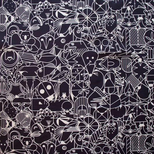 End Papers Vol. 2 - End Papers in Black - by Charley Harper for Birch Fabrics