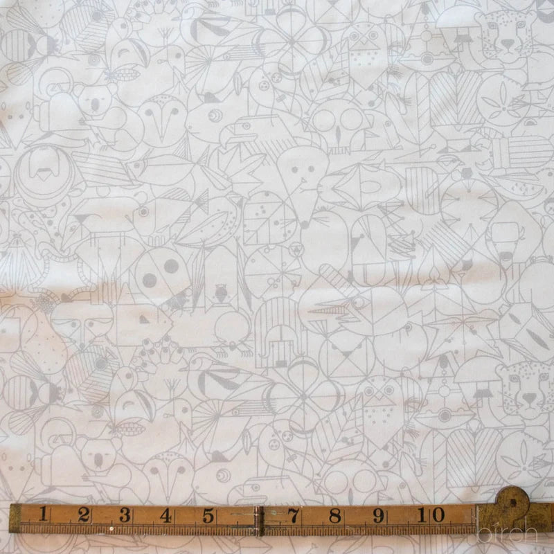 End Papers Vol. 2 - End Papers in Snow - by Charley Harper for Birch Fabrics