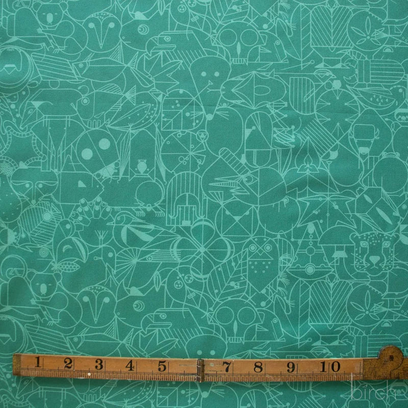 End Papers Vol. 2 - End Papers in Lagoon - by Charley Harper for Birch Fabrics