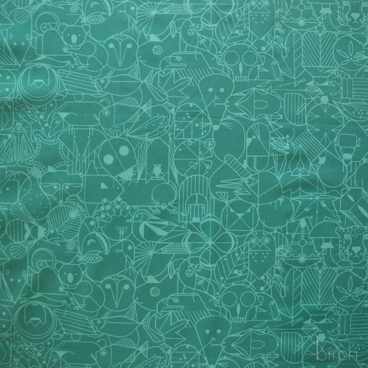 End Papers Vol. 2 - End Papers in Lagoon - by Charley Harper for Birch Fabrics