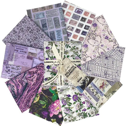 Eclectic Elements Palette Purple Bundles by Tim Holtz with Free Spirit Fabrics