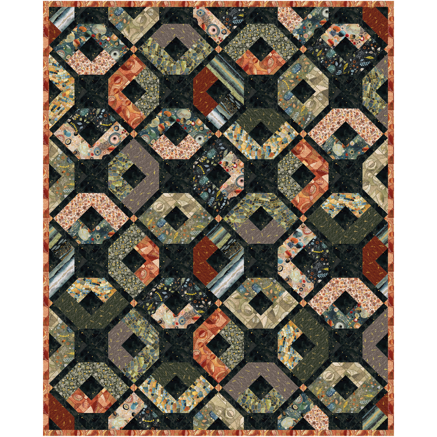 Elena Quilt Kit – Flora & Form Edition (56” x 70”)