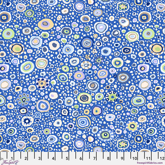Ode to Roman Glass - Blwh - by Kaffe Fassett with FreeSpirit Fabrics - Blue GP01.BLWH quilt fabric