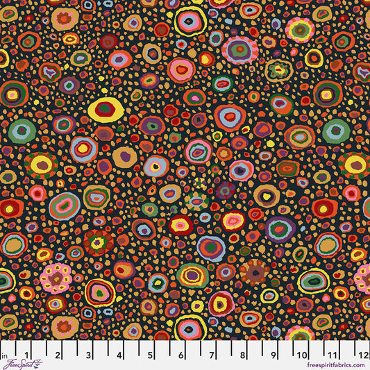 Ode to Roman Glass - Jewel - by Kaffe Fassett with FreeSpirit Fabrics - Black GP01.JEWEL quilt fabric
