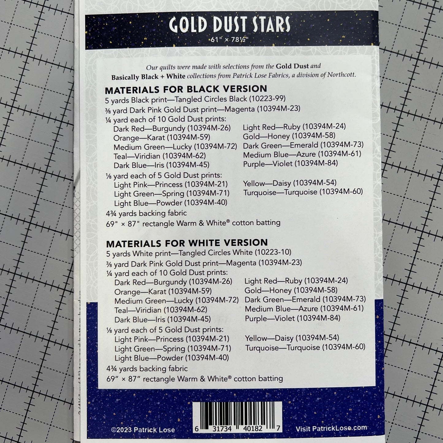 Gold Dust Stars Quilt Pattern by Patrick Lose