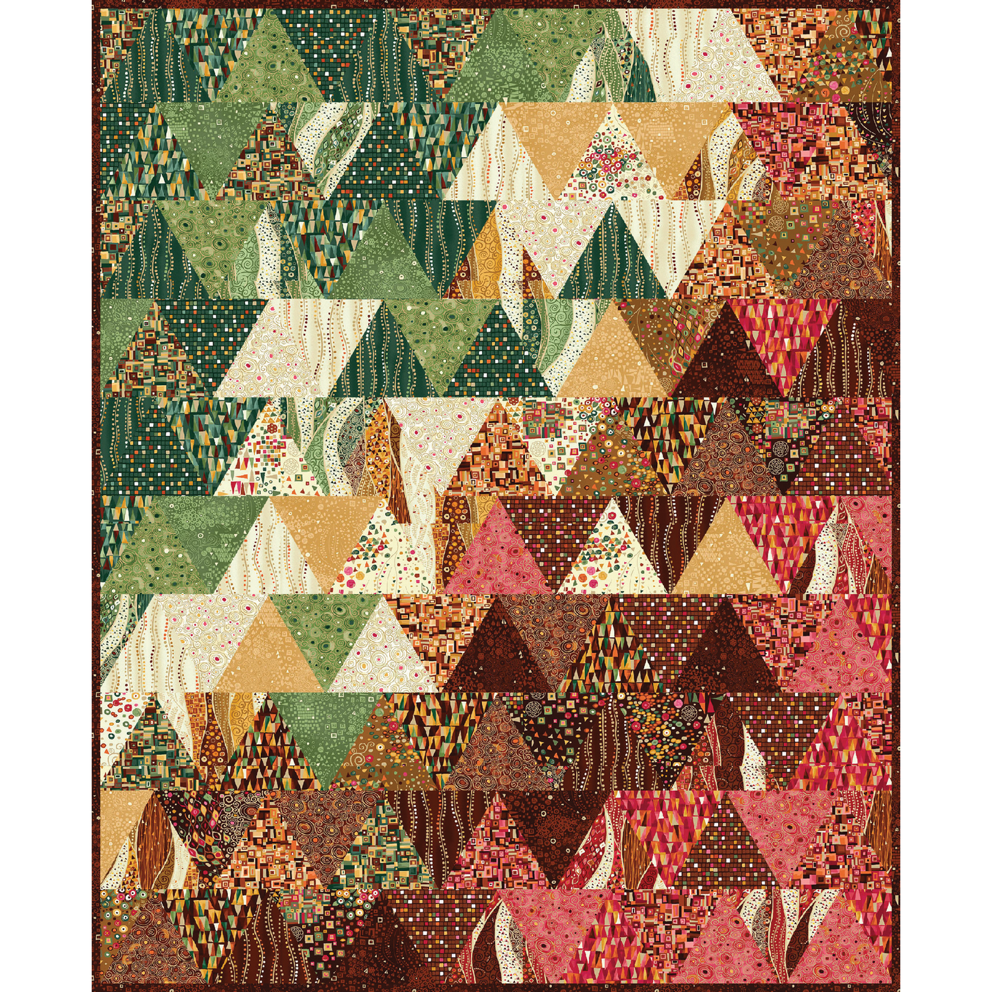 Equilateral Shift Quilt Kit – Featuring Golden by Makower UK