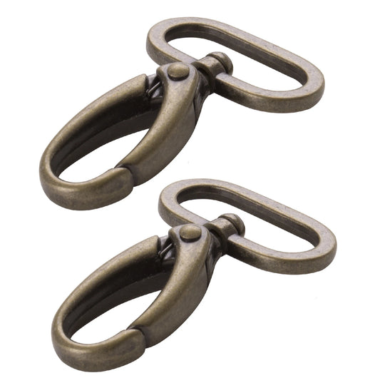 Swivel Hook 1 in - Antique Brass - Set of 2