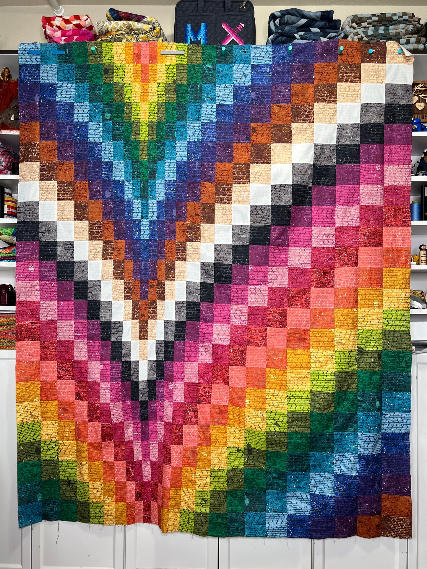 Bargello Wave Quilt Kit – featuring Stonewall Redux by Mx Domestic