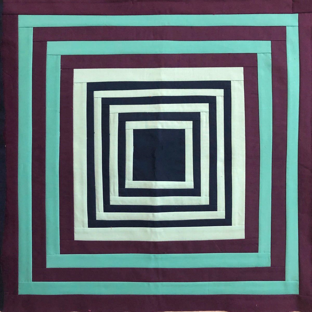 Modern Log Cabin Quilt Pattern by Tara Faughnan