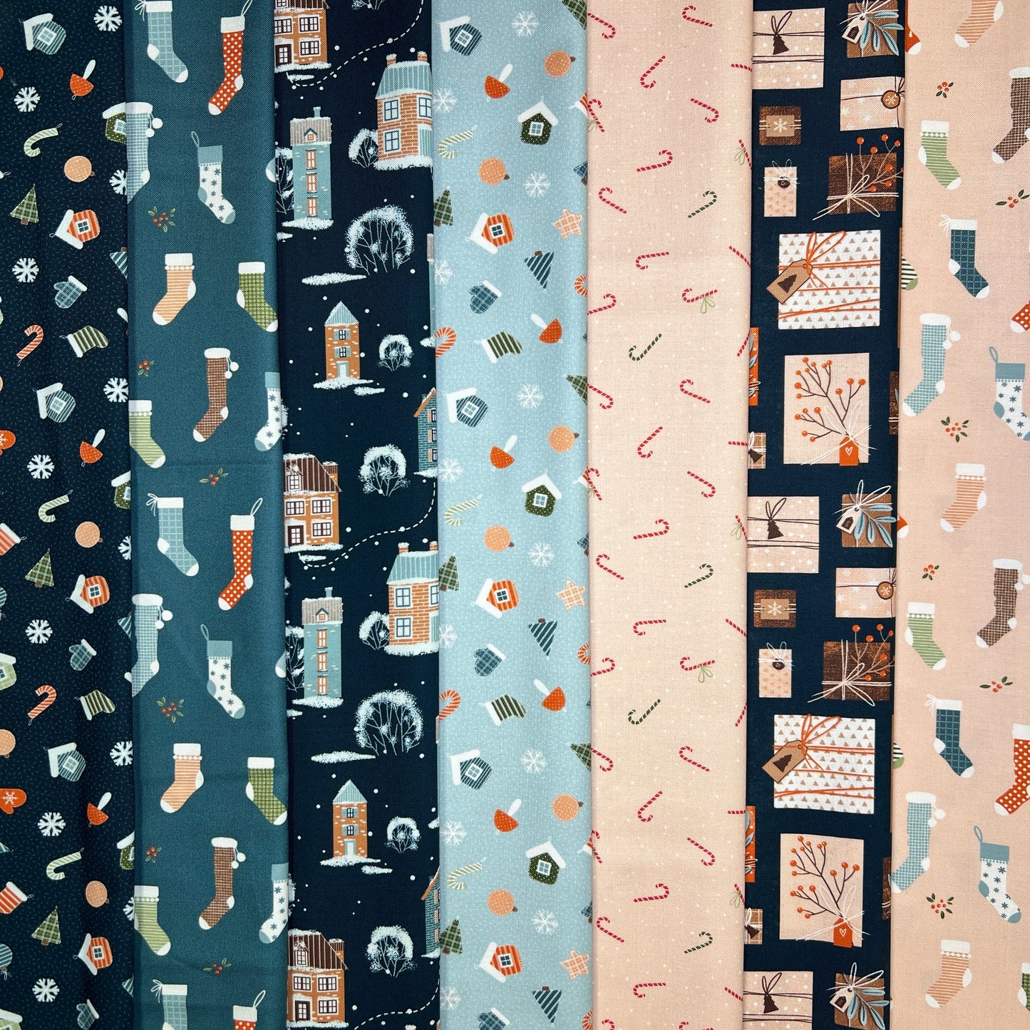 Cozy Village – 7-Piece Winter Fabric Bundle
