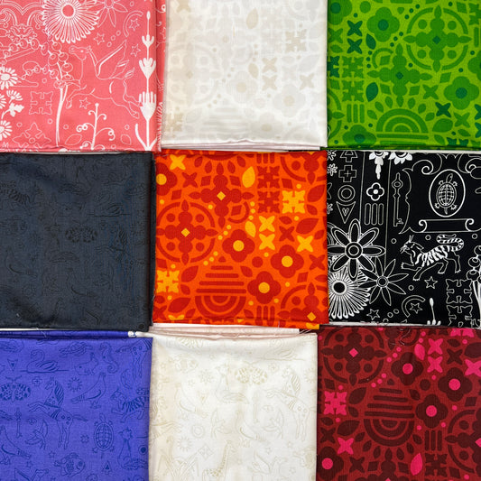 Sun Print 2025 Fat Quarter Bundle – Chromatic Creatures 9 by Alison Glass