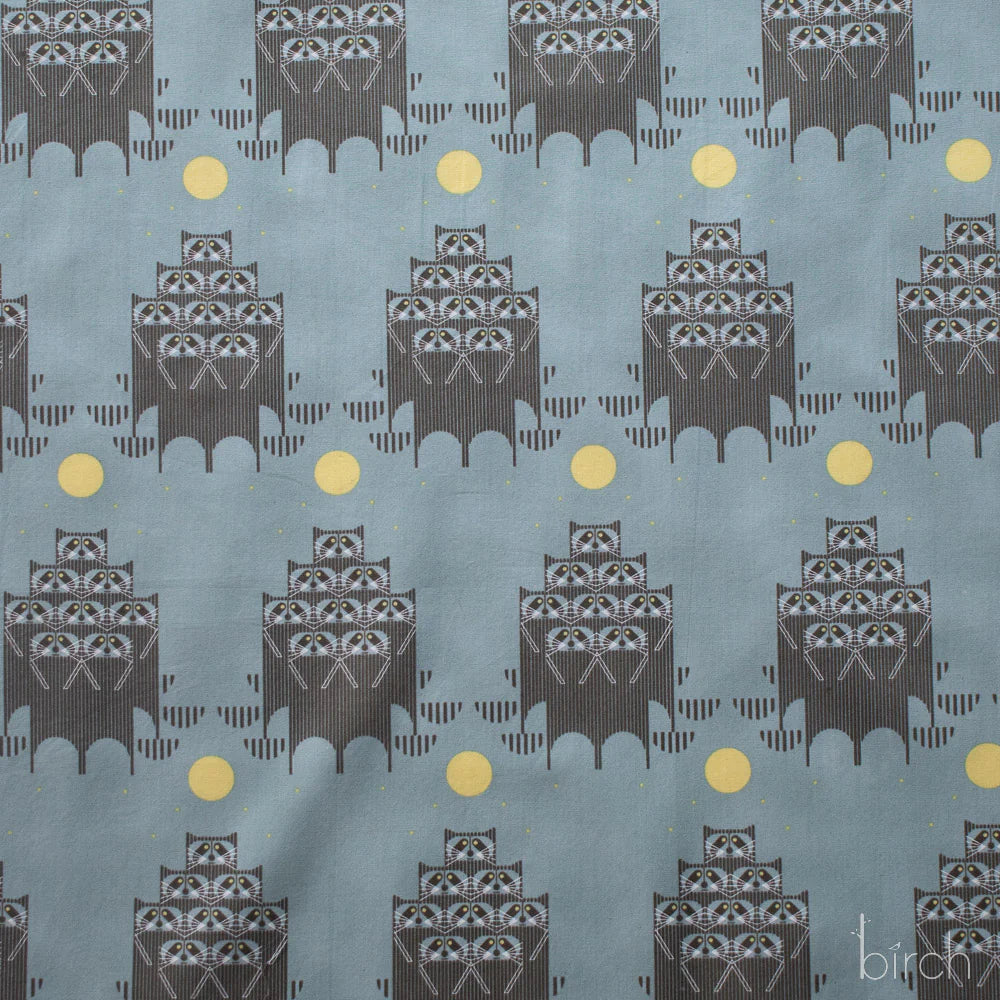 Iconic Vol.2 Poplin - Raccpack - by Charley Harper with Birch Organic Fabrics