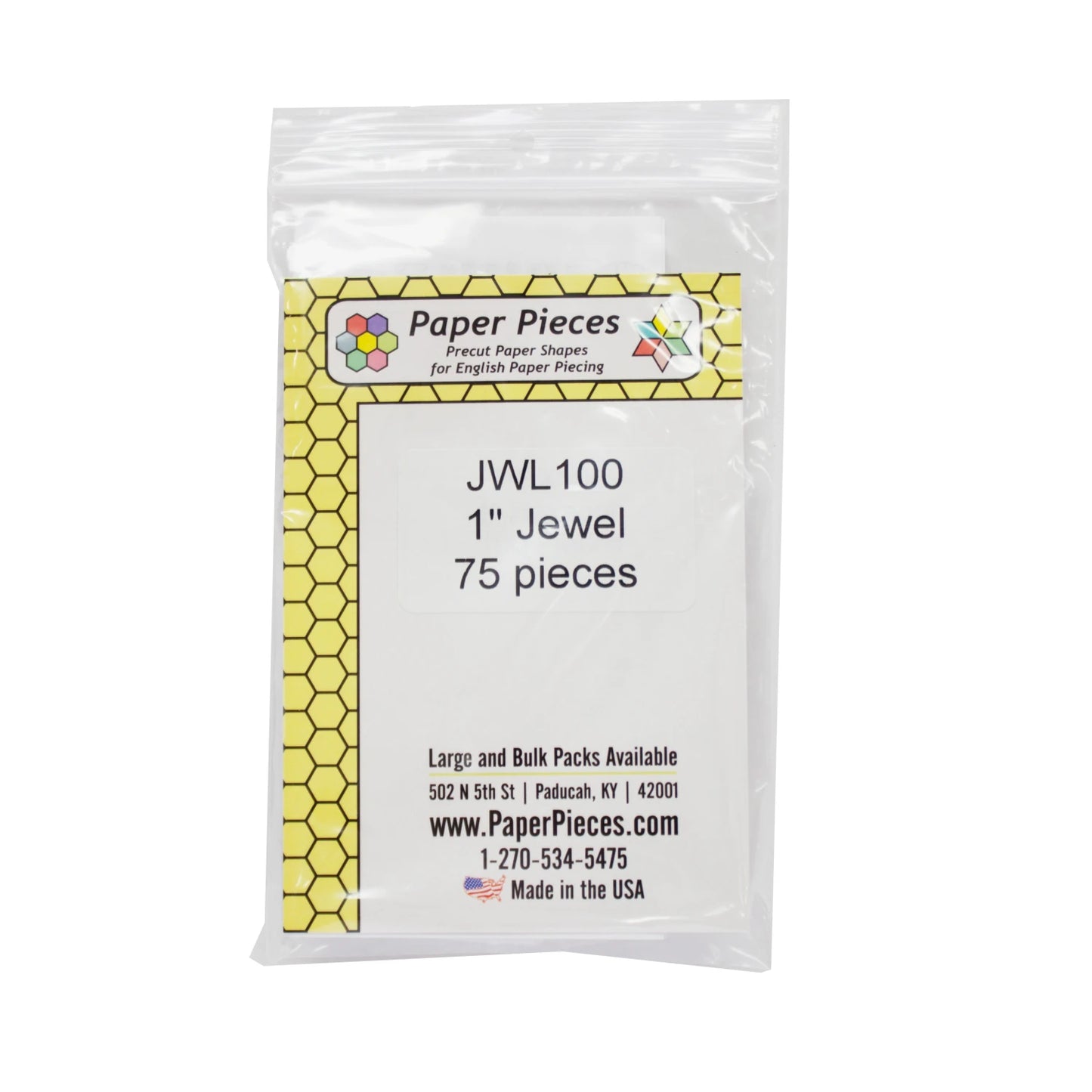 1" Jewels: Small Pack 75 Paper Pieces for English Paper Piecing