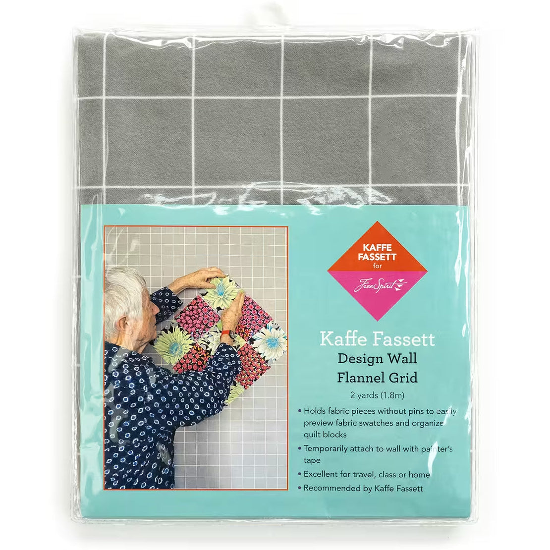 Kaffe Fassett Design Wall Flannel Grid - 2 Yard Panel