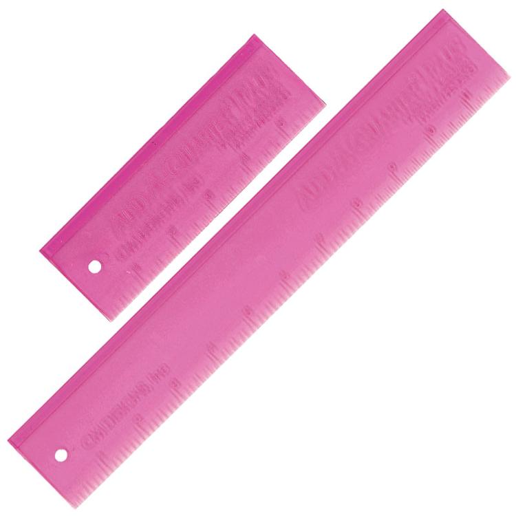 Add-A-Quarter PLUS - 12" & 6" Ruler Bundle in Pink