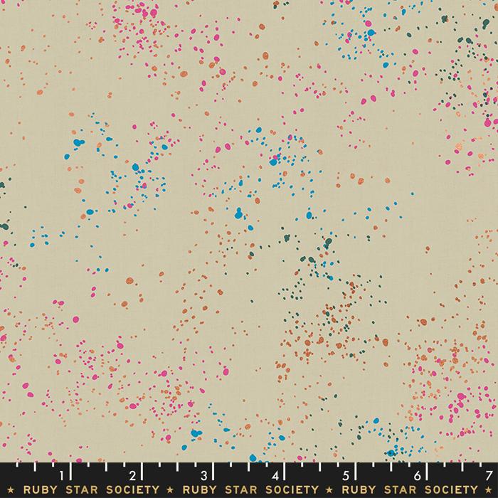Speckled Metallic Fabric - Khaki - by Rashida Coleman Hale with Ruby Star Society