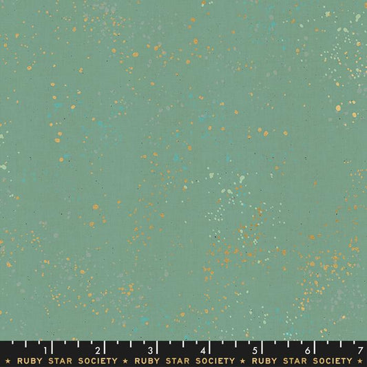 Speckled Metallic Fabric - Soft Aqua - by Rashida Coleman Hale with Ruby Star Society