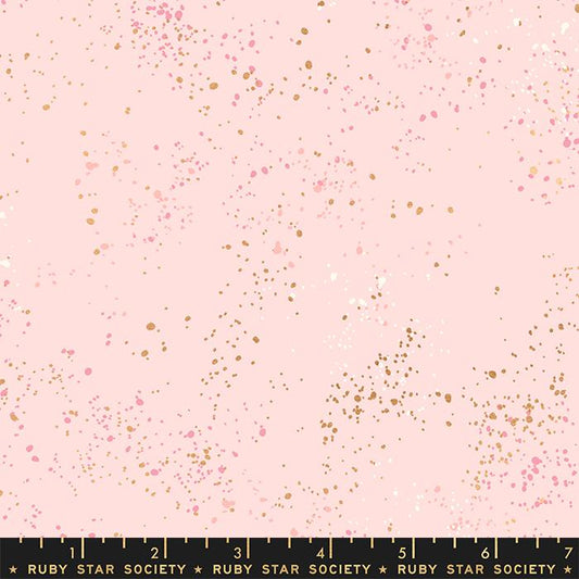 Speckled Metallic Fabric - Pale Pink - by Rashida Coleman Hale with Ruby Star Society