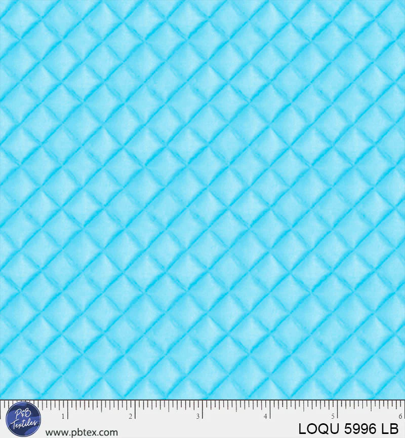 Love of Quilting - Quilted Texture - Light Blue - by Bigelow Illustrations with P&B Textiles
