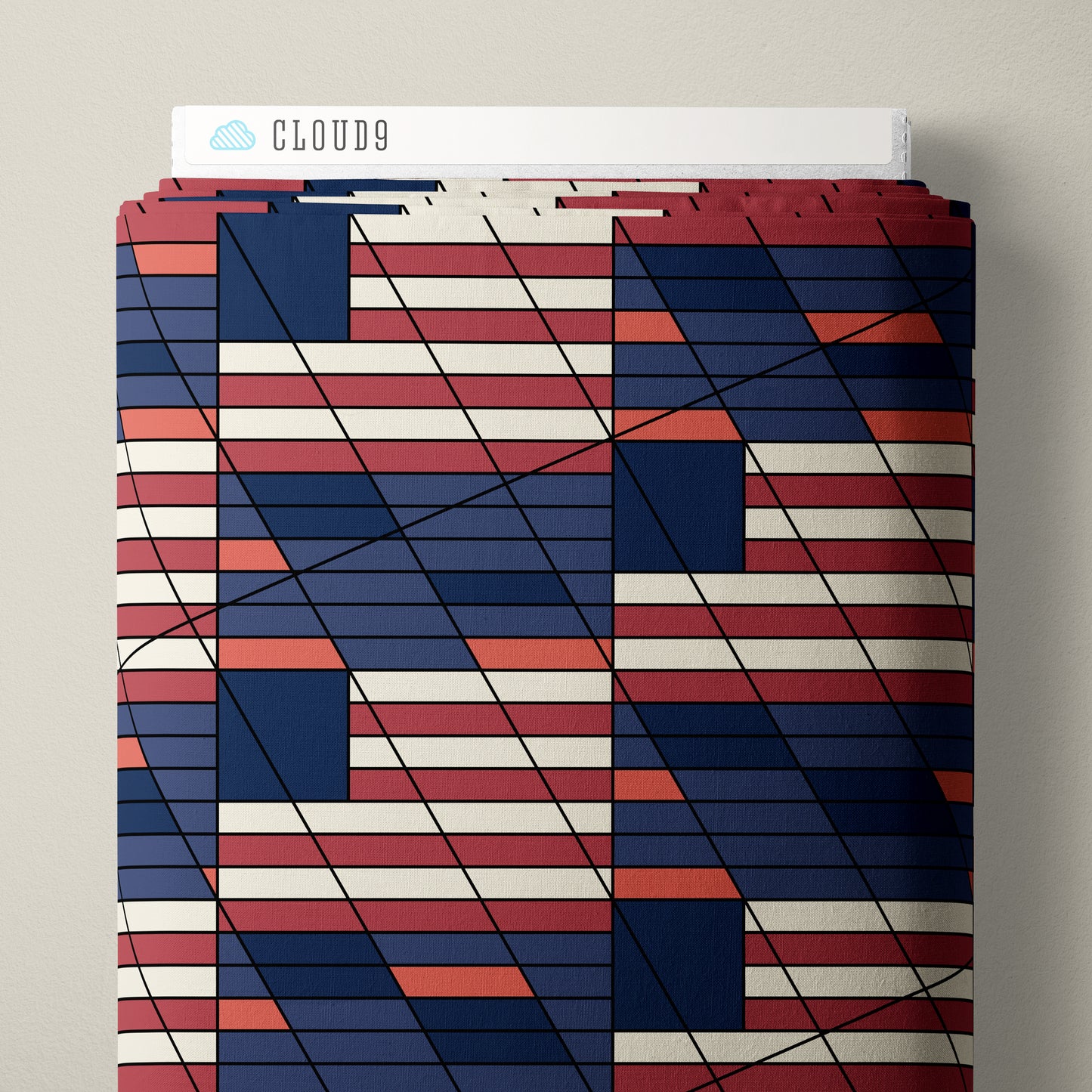 Liberty - Broad Stripe - Frank Lloyd Wright designs with Cloud 9 Organic Fabrics
