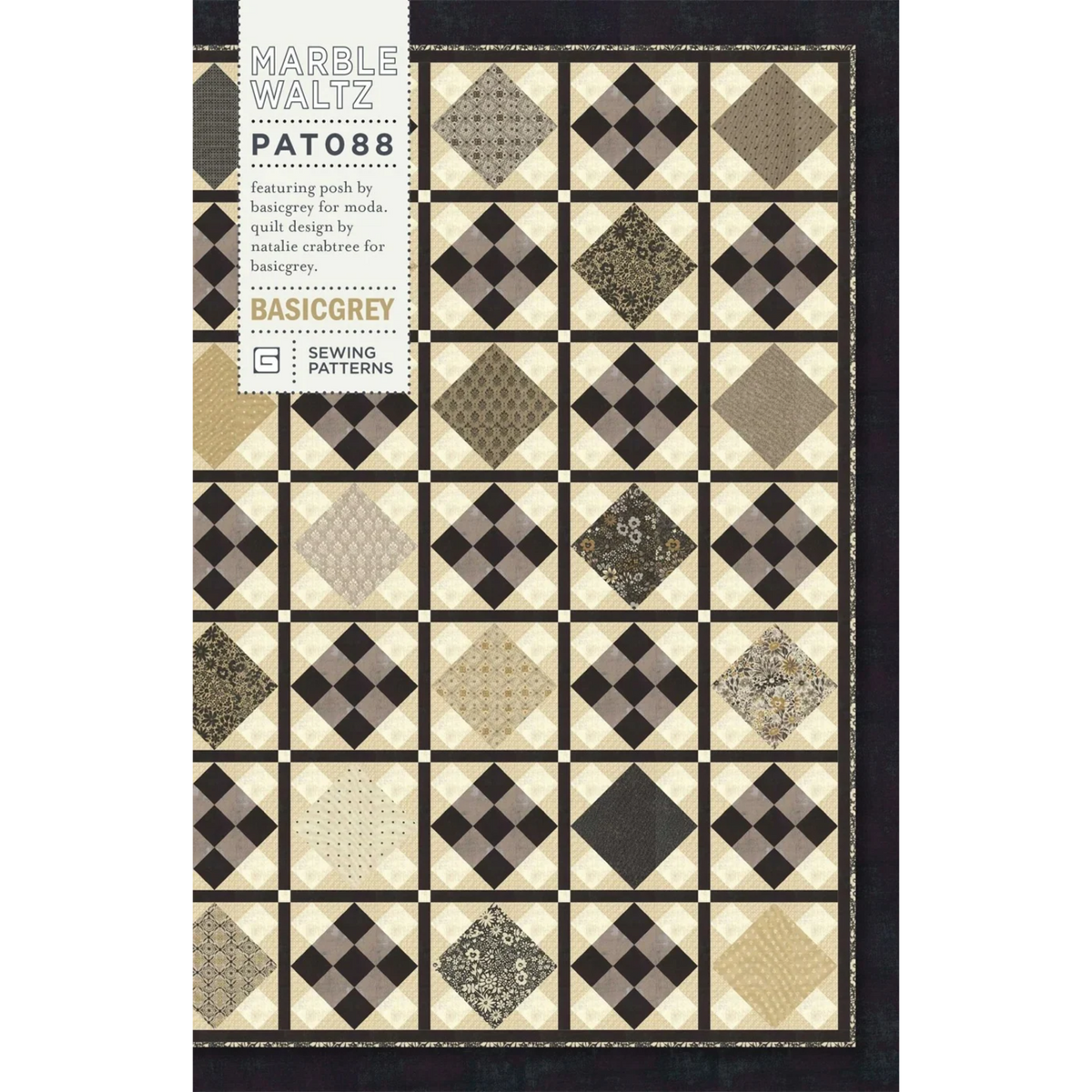Marble Waltz Quilt Pattern – by Natalie Crabtree for BasicGrey with Moda Fabrics
