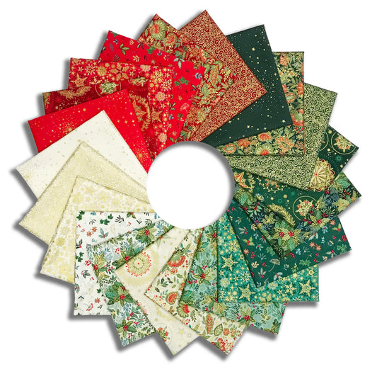 Good Tidings – Fat Quarter Bundle by Makower UK with Andover Fabrics