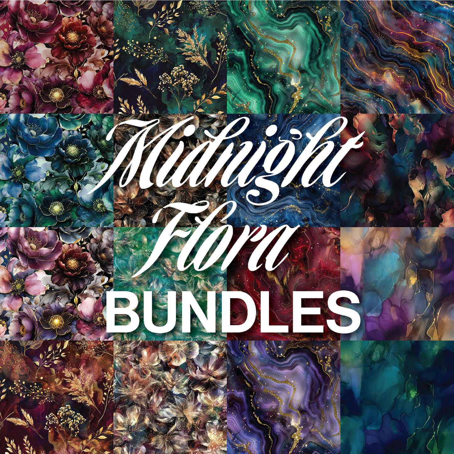 Midnight Flora Bundles by Hoffman Fabrics