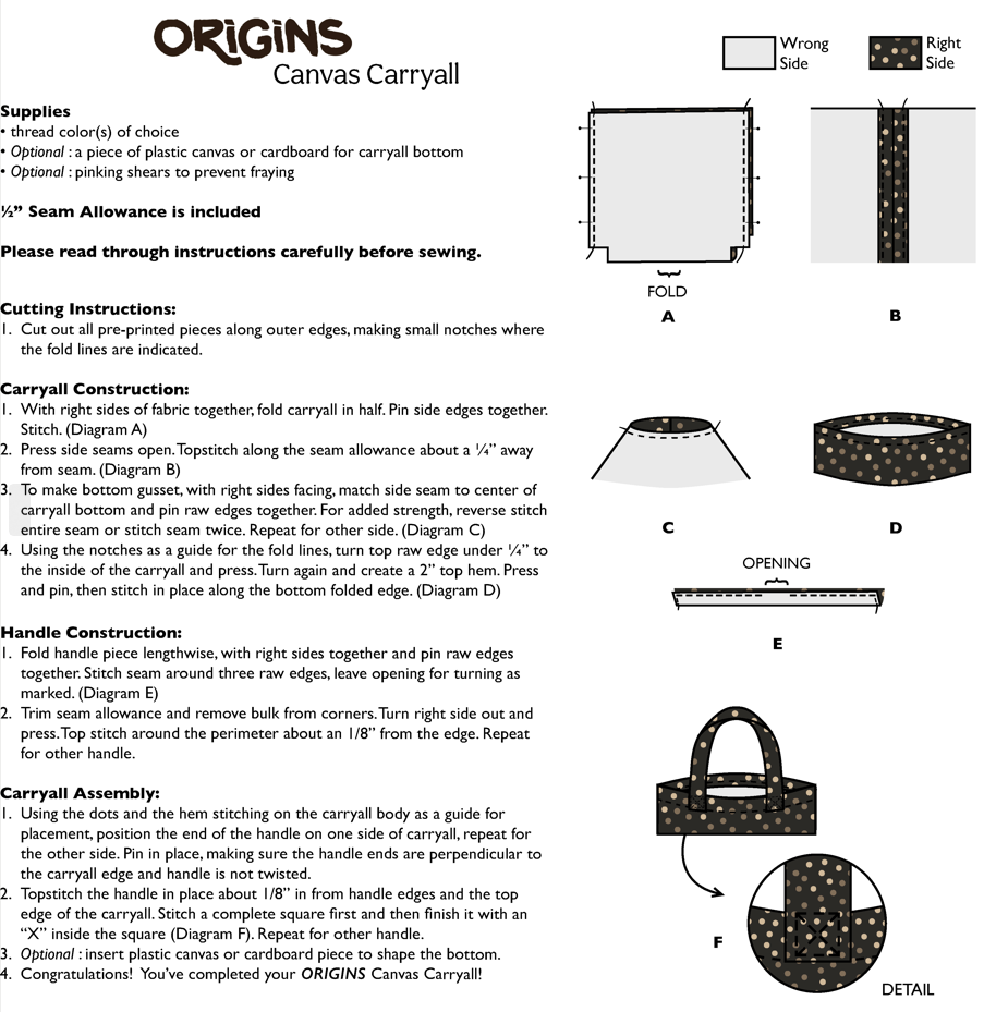Origins - Canvas Carryall Panel - by Shane Drinkwater with Windham Fabrics