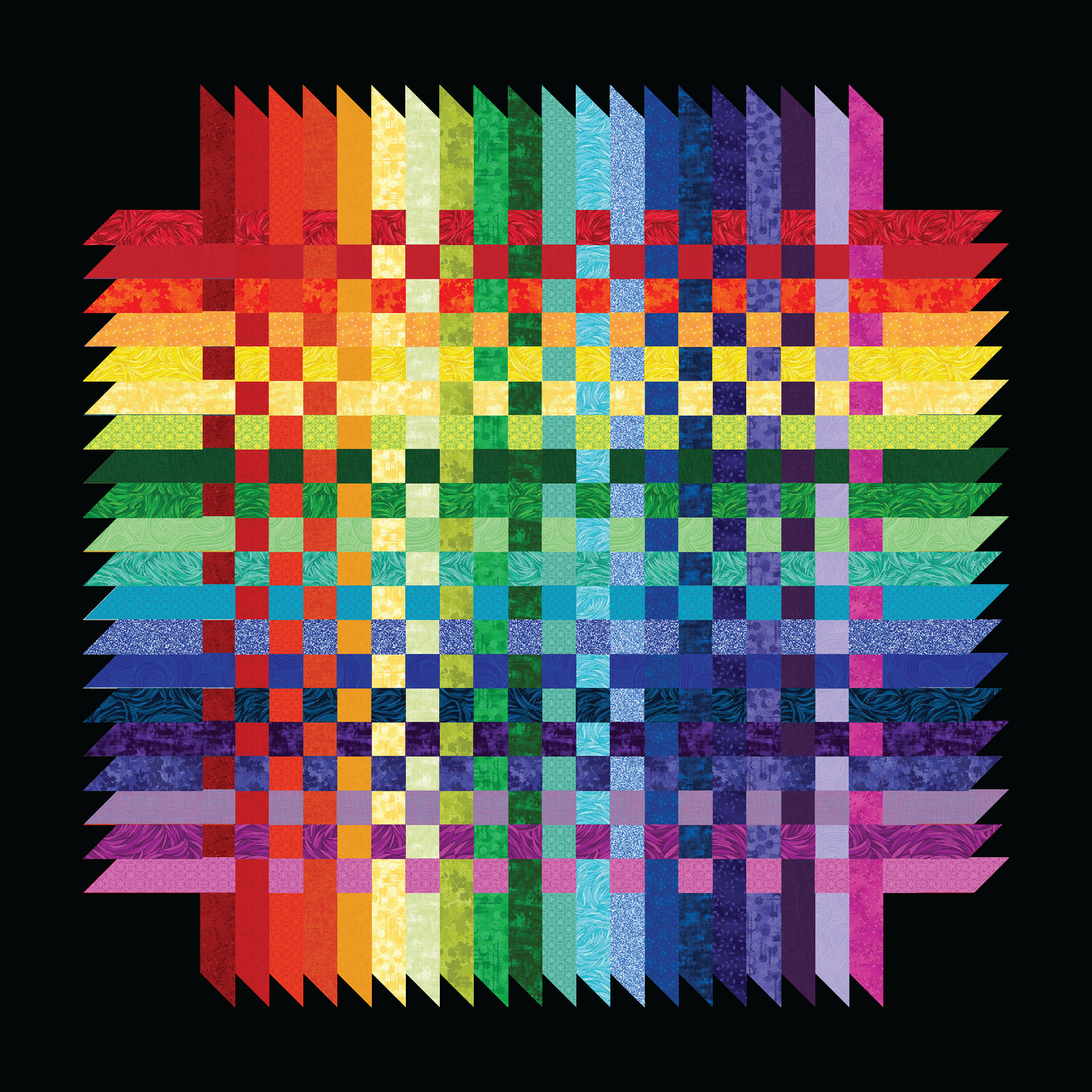 Over & Down Under Quilt Kit – Featuring Under the Rainbow