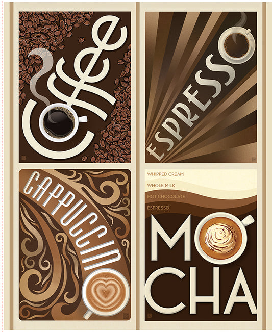 Coffee Time - Coffee Panel - by RBD Designers with Riley Blake Designs
