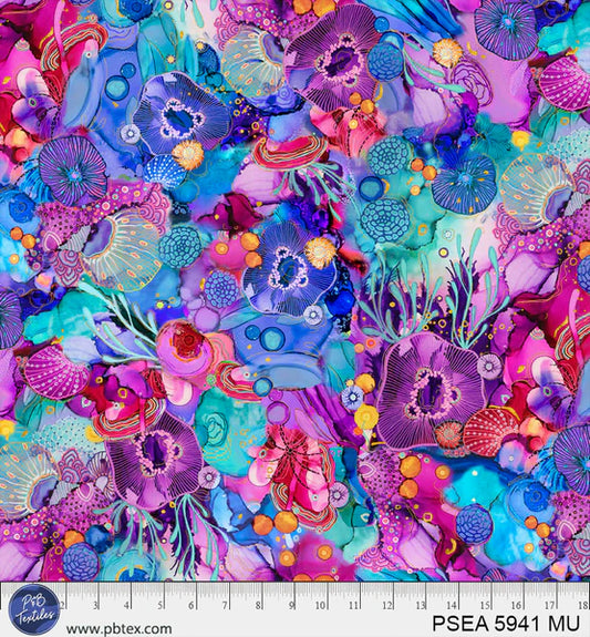 Painted Sea - Under the Sea - by Amy Tieman with P&B Textiles