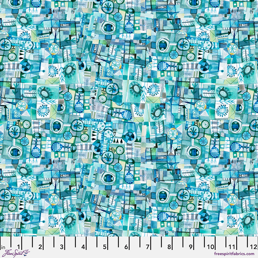 L'Heure Bleue - Doux - Mint PRE-ORDER SHIPS JANUARY 2025 by Este MacLeod with Free Spirit Fabrics